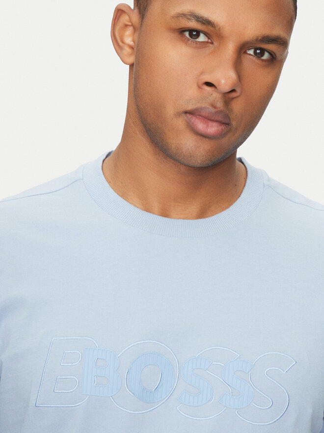 BOSS BOSS Camiseta 50531271 Celeste Regular Fit