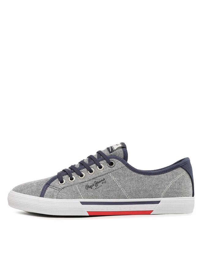 Pepe Jeans Tenisky Pepe Jeans Brady Men Chambray PMS30817 Tmavomodrá