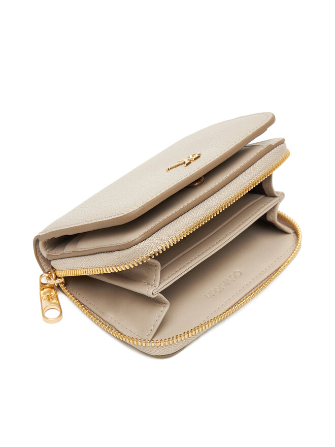 Calvin Klein Mazs sieviešu maks Calvin Klein Minimal Monogrm Lthr Med Flap Zi LV04F1064G Brūns