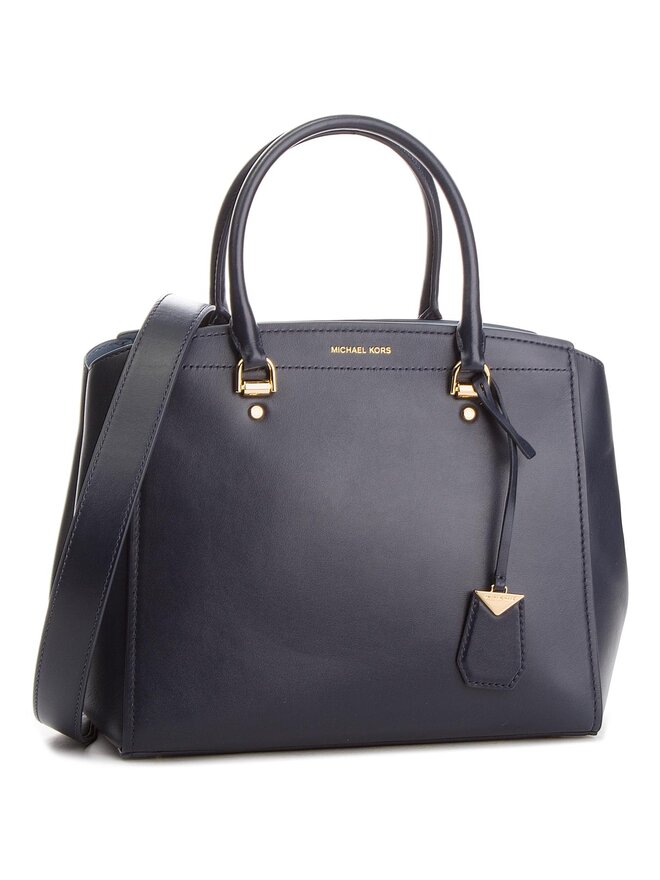 Handtasche MICHAEL Michael Kors Benning 30T8GN4S3L Dunkelblau eschuhe