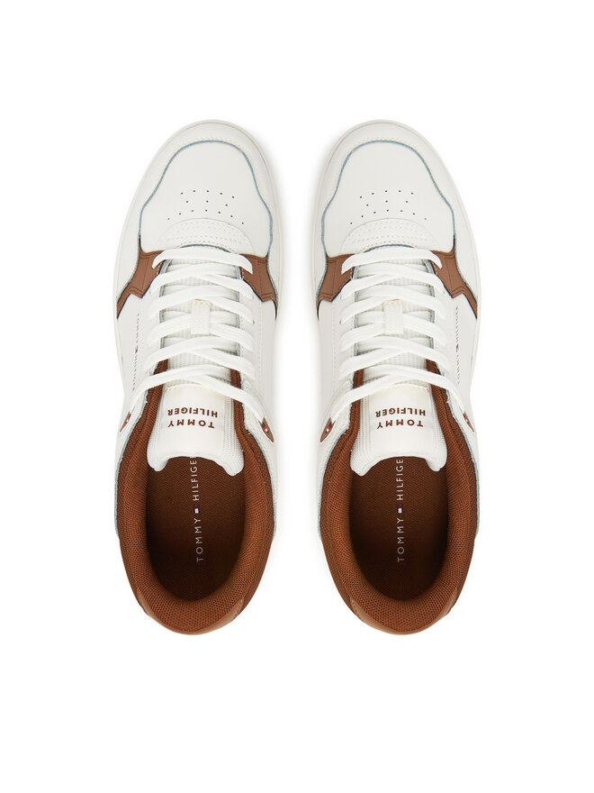 Tommy Hilfiger Sneakersy Tommy Hilfiger Basket Core Lite Lth Mix FM0FM05518 Écru