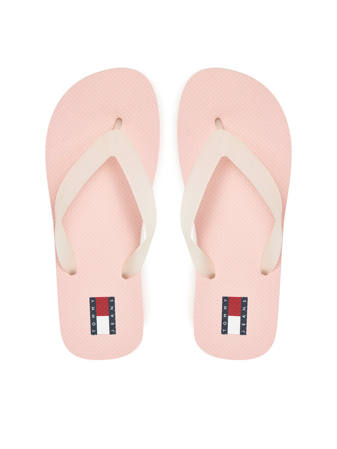 Tommy Jeans Japonki Tommy Jeans Tjw Logo Flip Flop EN0EN02447 Różowy