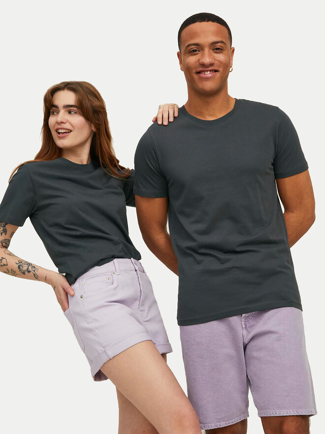 Jack&Jones Jack&Jones Camiseta Organic Basic 12156101 Gris Slim Fit