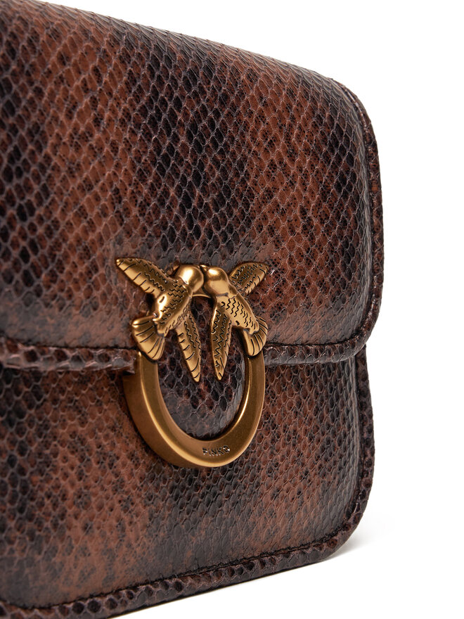PINKO Kabelka PINKO Love Box Bag Fl Mini PE 25 PLTT 104297 A2CH Hnědá