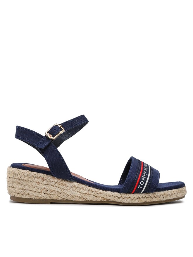 Tommy Hilfiger Espadrilky Tommy Hilfiger Rope Wedge Sandal T3A7-32777-0048 M Tmavomodrá