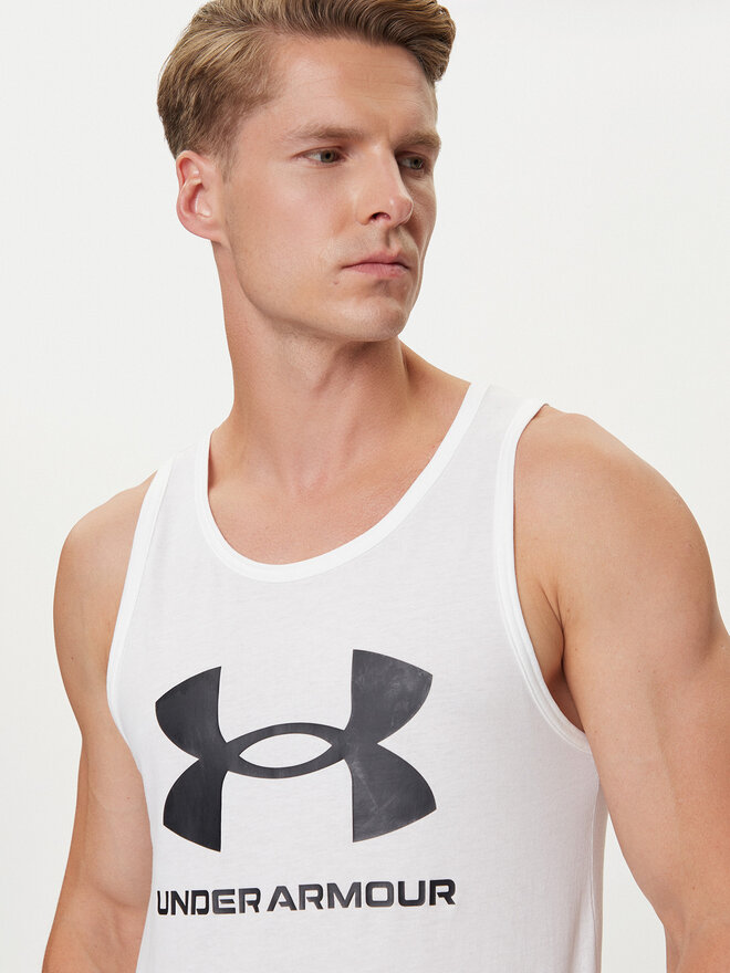Under Armour Under Armour Tank top Ua Sportstyle Logo Tank 1382883-100 Λευκό Loose Fit