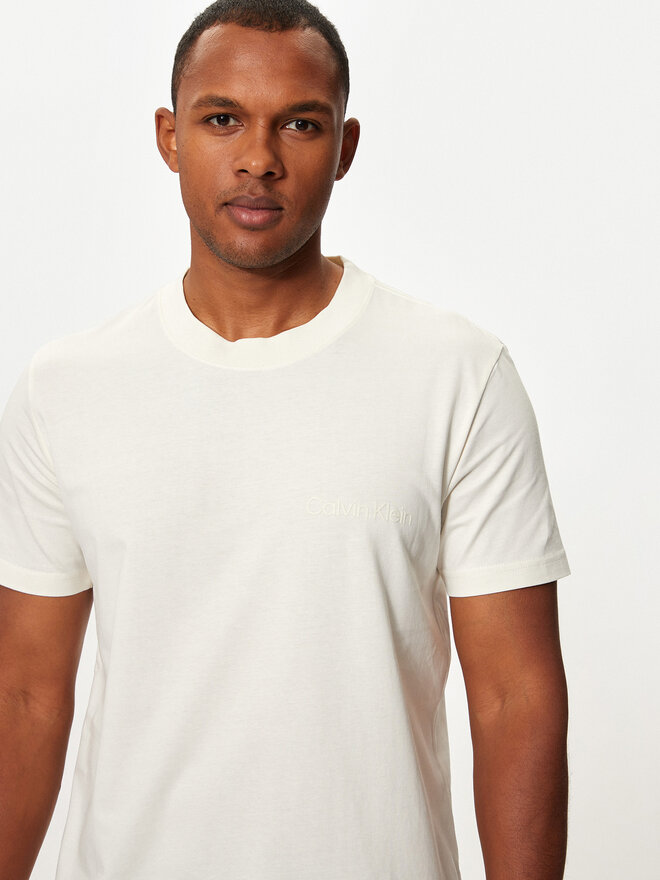 Calvin Klein Jeans Calvin Klein Jeans Camiseta Institutional J30J326402 Écru Regular Fit