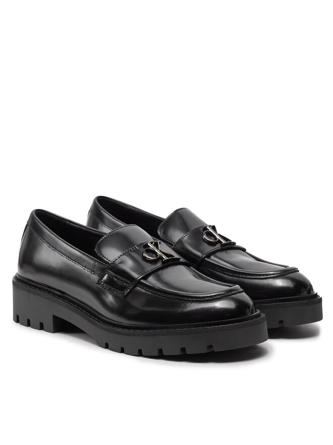Calvin Klein Jeans Slipper Calvin Klein Jeans Combat Loafer Mg Mtl YW0YW01503 Schwarz