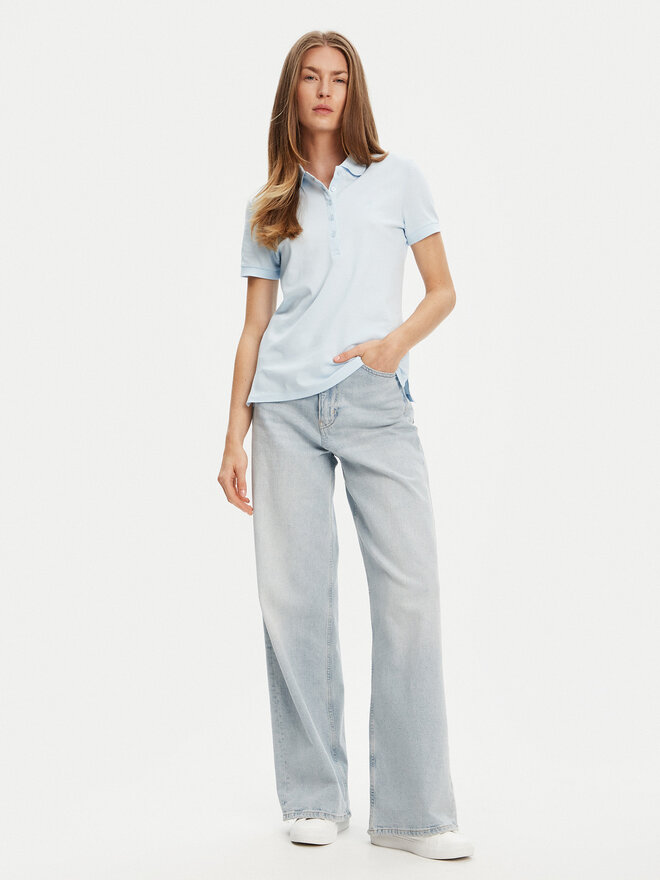 United Colors Of Benetton United Colors Of Benetton Поло 3TQJD300W Блакитний Slim Fit
