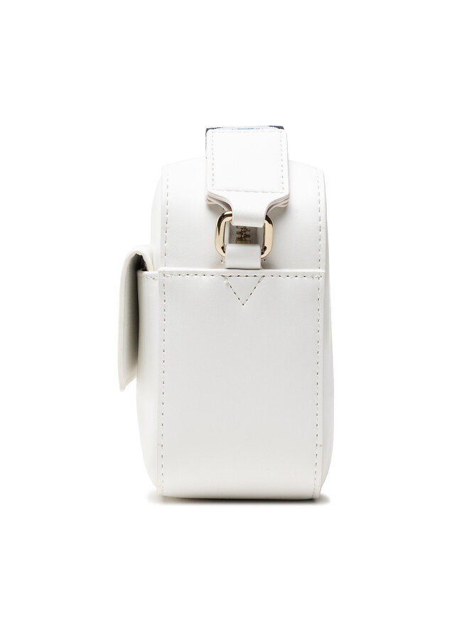 Tommy Hilfiger Ročna torba Tommy Hilfiger Iconic Tommy Camera Bag Sign AW0AW10958 Bela