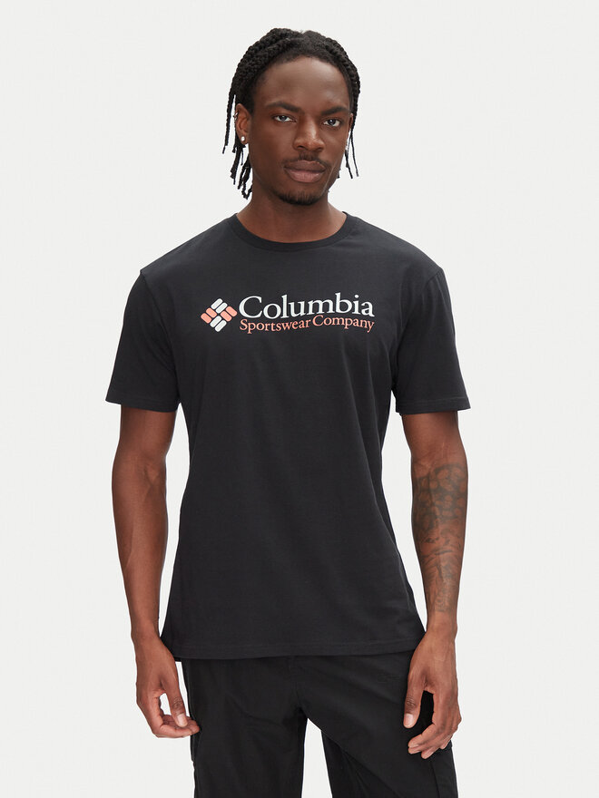 Columbia Columbia Majica Csc Basic Logo™ 1680053 Črna Regular Fit