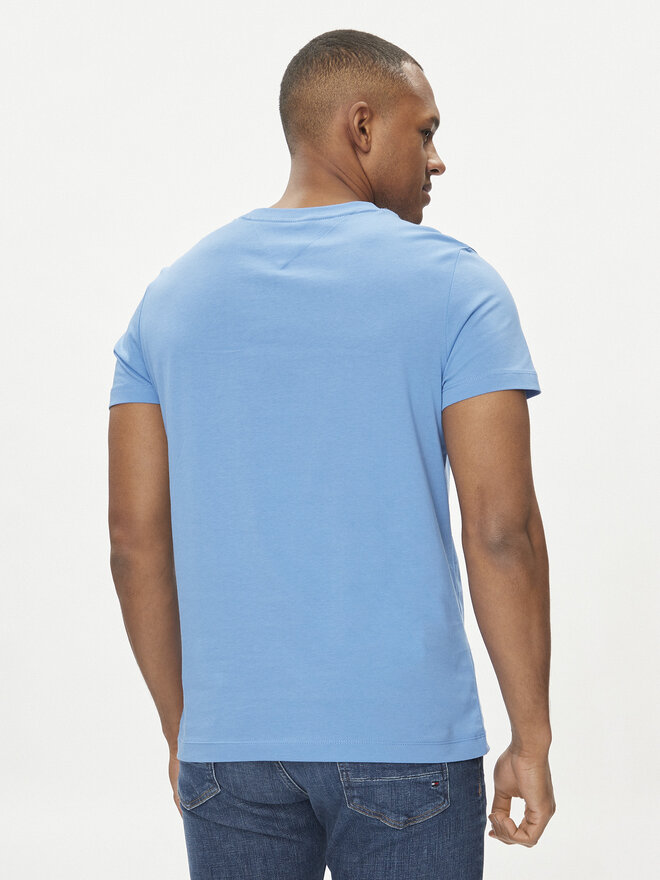 Tommy Hilfiger Tommy Hilfiger Футболка Stripe Chest MW0MW34428 Голубий Regular Fit