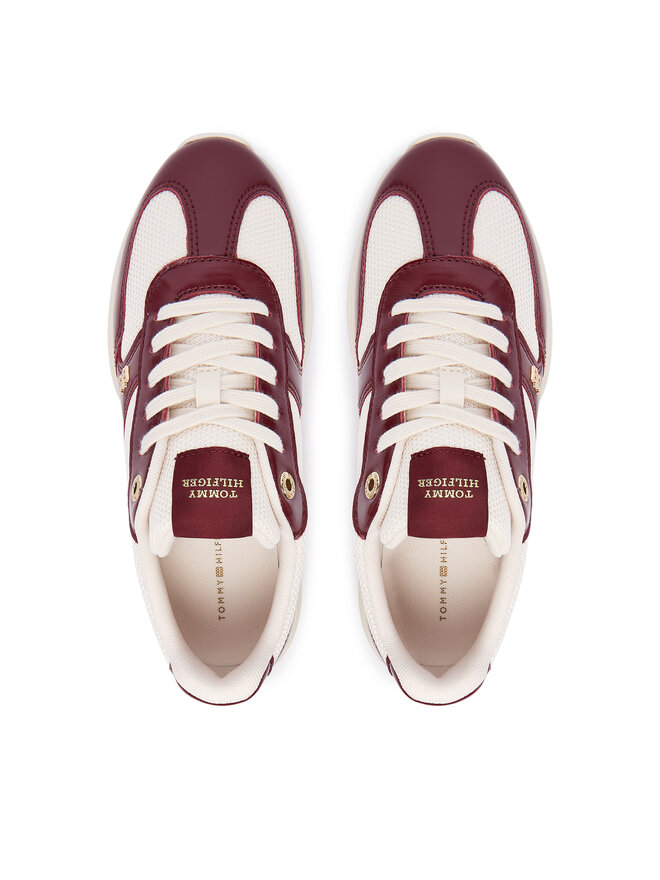 Tommy Hilfiger Sneakers Tommy Hilfiger Modern Runner Shiny Leather FW0FW09413 Dunkelrot