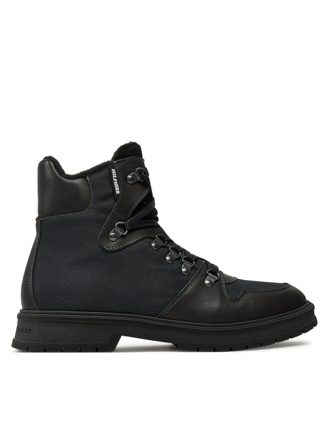 Tommy Hilfiger Kotníková obuv Tommy Hilfiger Hilfiger Warm Cordura Mix Boot FM0FM05180 Černá