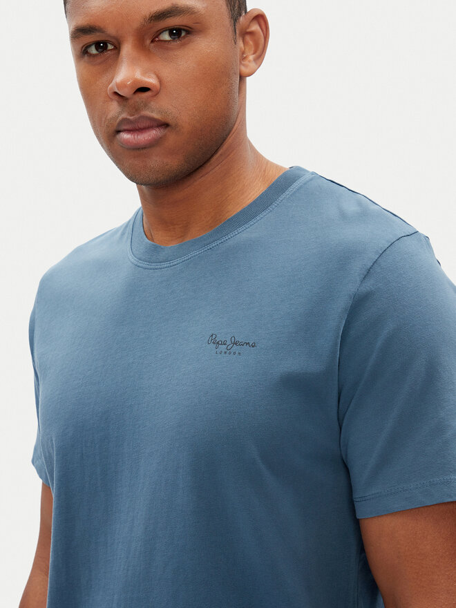 Pepe Jeans Pepe Jeans Marškinėliai Jacko PM508664 Mėlyna Regular Fit