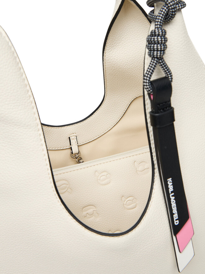 KARL LAGERFELD Ročna torba KARL LAGERFELD A3W30096 Bela