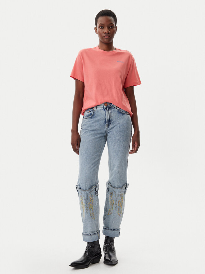 Mustang Mustang Футболка Floris 1016145 Кораловий Relaxed Fit