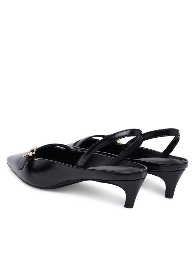 Tommy Hilfiger Pumps Tommy Hilfiger Th Buckle Kitten Slingback Pump FW0FW09384 Schwarz