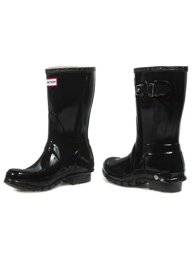 Hunter Гумові чоботи Hunter Original Gloss Short WFS1000RGL Чорний