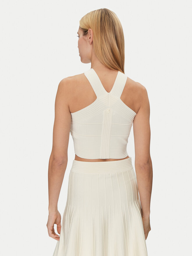 Guess Guess Τοπ W5GR32 Z2XY0 Λευκό Regular Fit