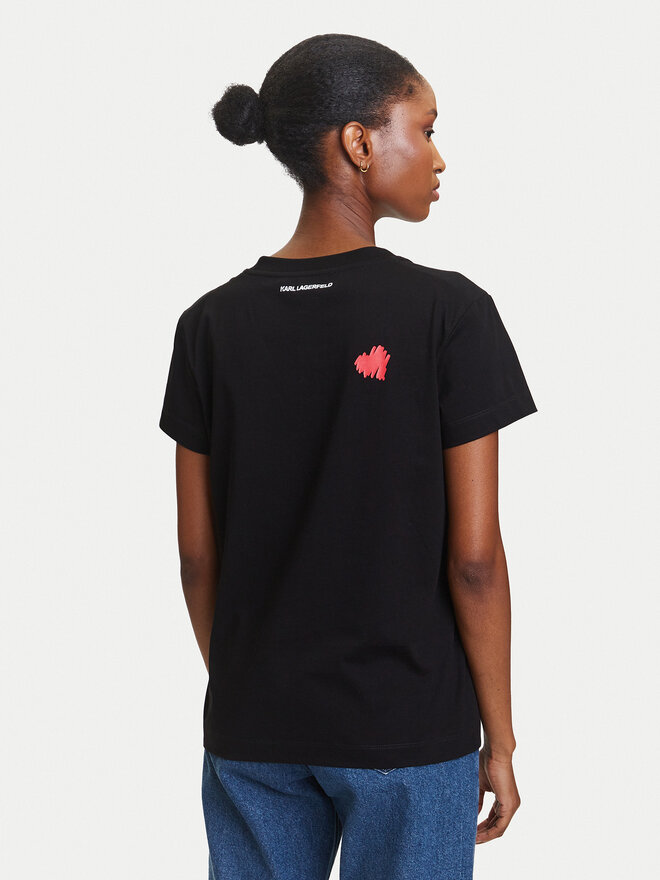 KARL LAGERFELD KARL LAGERFELD Camiseta A3W17017 Negro Regular Fit