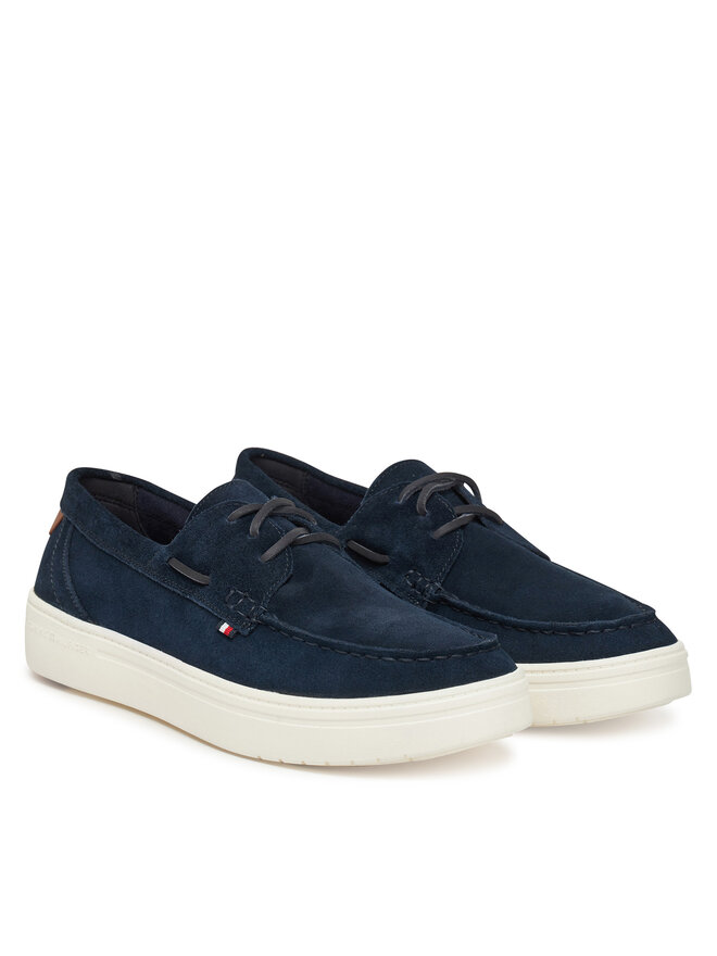 Tommy Hilfiger Félcipő Tommy Hilfiger Modern Light Hybrid Suede Boat S FM0FM05352 Sötétkék