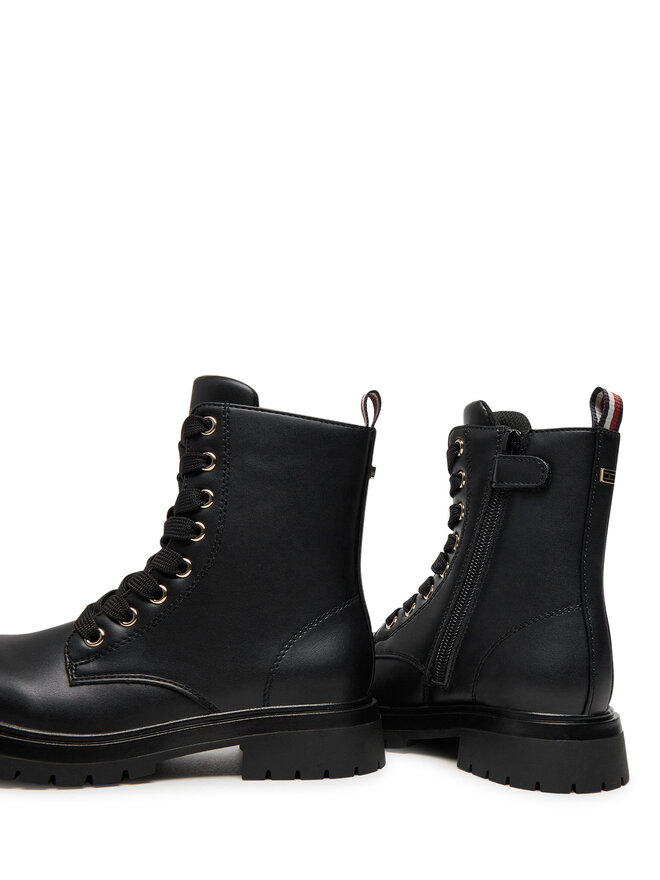 Tommy Hilfiger Schnürstiefeletten Tommy Hilfiger Lace-Up Bootie T3A5-33569-1351 M Schwarz