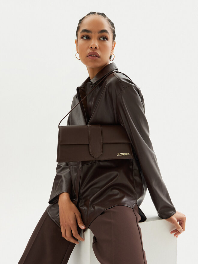 JACQUEMUS Geantă JACQUEMUS Le Bambino Long 221BA013 Maro
