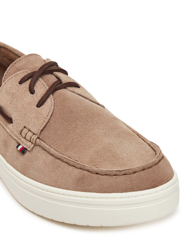 Tommy Hilfiger Polobotky Tommy Hilfiger Modern Light Hybrid Suede Boat S FM0FM05352 Hnědá