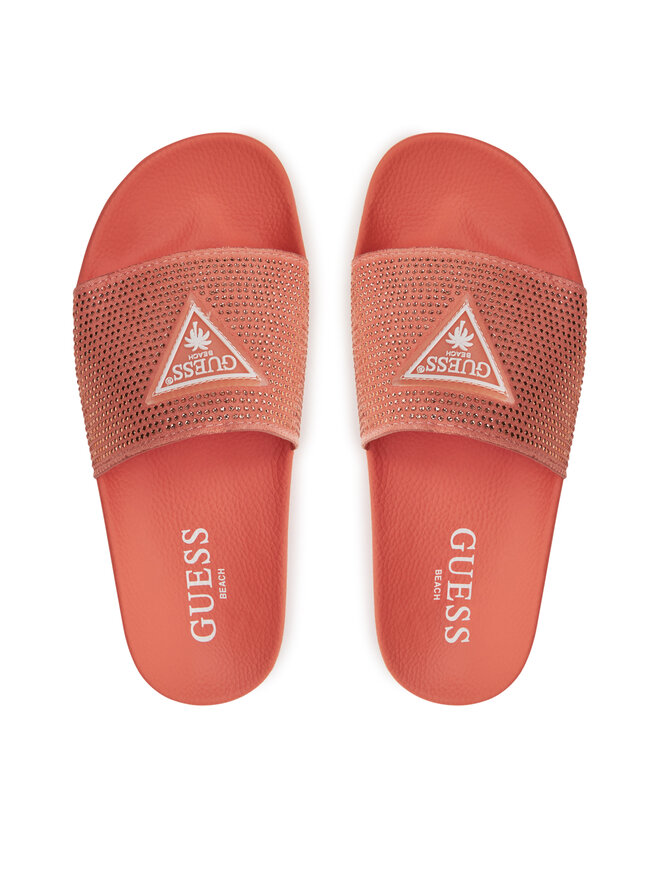 Guess Klapki Guess E4GZ25 BB00F Pomarańczowy