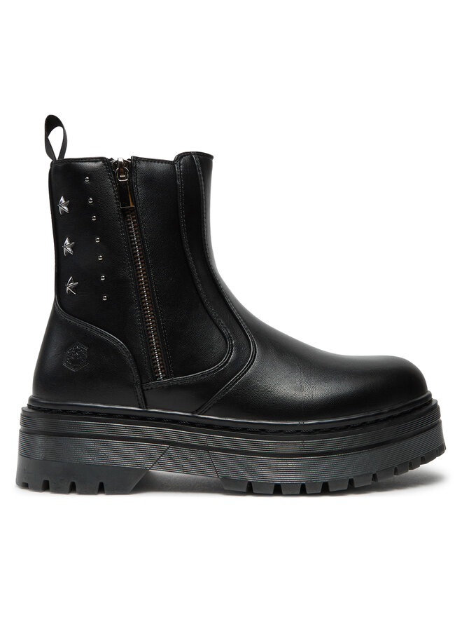 Stivaletti Anfibi Lumberjack Elyse Donna - Stile Militare Con Lacci E Zip - Foto 3