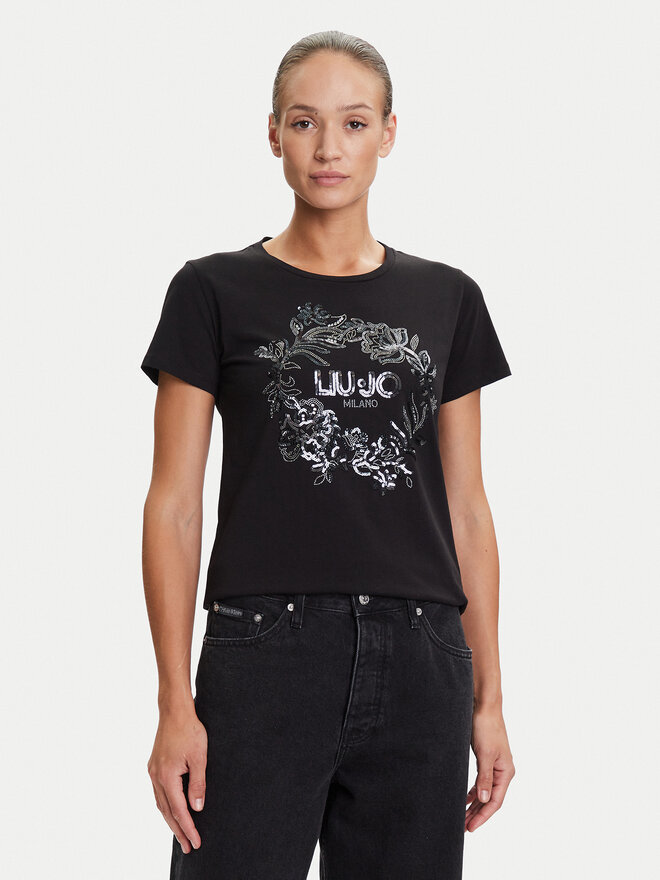 Liu Jo Sport Liu Jo Sport Camiseta TF5162 JS923 Negro Regular Fit