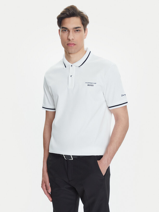 BOSS BOSS Polo marškinėliai C-Parris 197 50543257 Balta Regular Fit