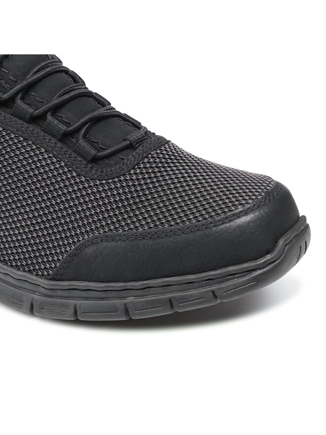 Rieker B4891 Uomo Scarpe da Ginnastica Basse, Nero (Black/Grau/Black/Amaretto/Black 00), 47 EU