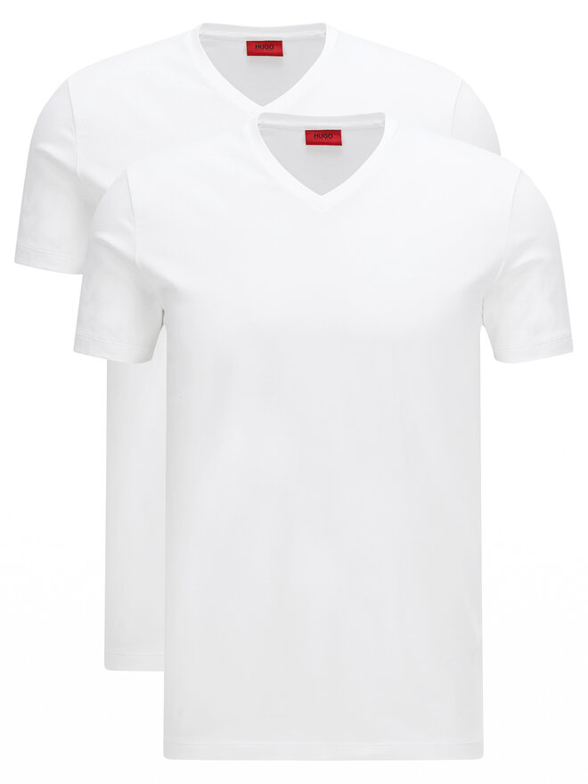 HUGO Hugo 2er-Set T-Shirts V 50325417 Weiß Slim Fit