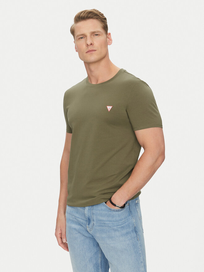 Guess Guess Marškinėliai M2YI24 J1314 Chaki Slim Fit