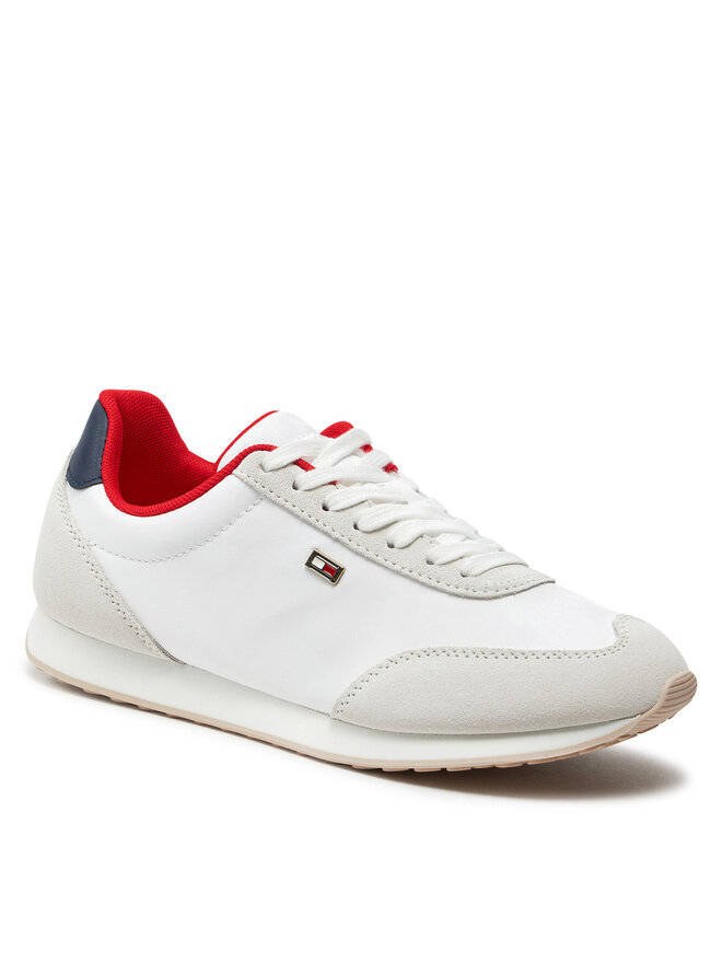 Tommy Hilfiger Snīkeri Tommy Hilfiger Flag Heritage Runner FW0FW08077 Balts