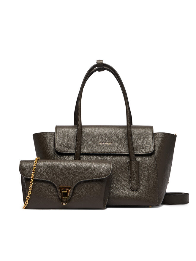 Coccinelle Handtasche Coccinelle T8A Coccinelledouble Beat E1 T8A 18 02 01 Khakifarben