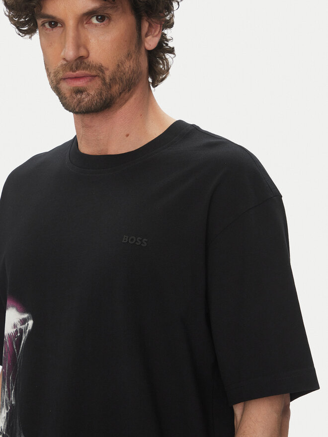 BOSS BOSS Футболка Te_Jellyfish 50541099 Чорний Relaxed Fit