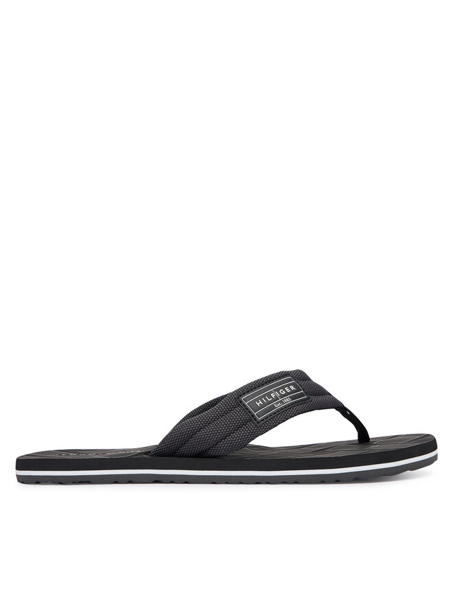 Tommy Hilfiger Zehentrenner Tommy Hilfiger Flag Patch Beach FM0FM06004 Schwarz