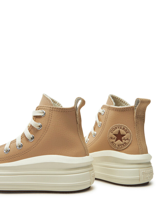 Converse Plátěnky Converse Chuck Taylor All Star Move Platform Leather A09262C Béžová