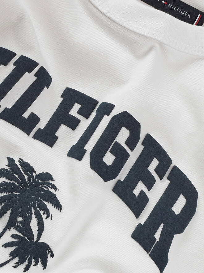 Tommy Hilfiger Tommy Hilfiger T-Shirt Palm Print KB0KB09649 D Λευκό Regular Fit