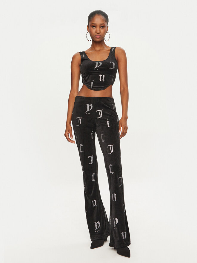 Juicy Couture Juicy Couture Top Cait JCMCS224252 Schwarz Slim Fit