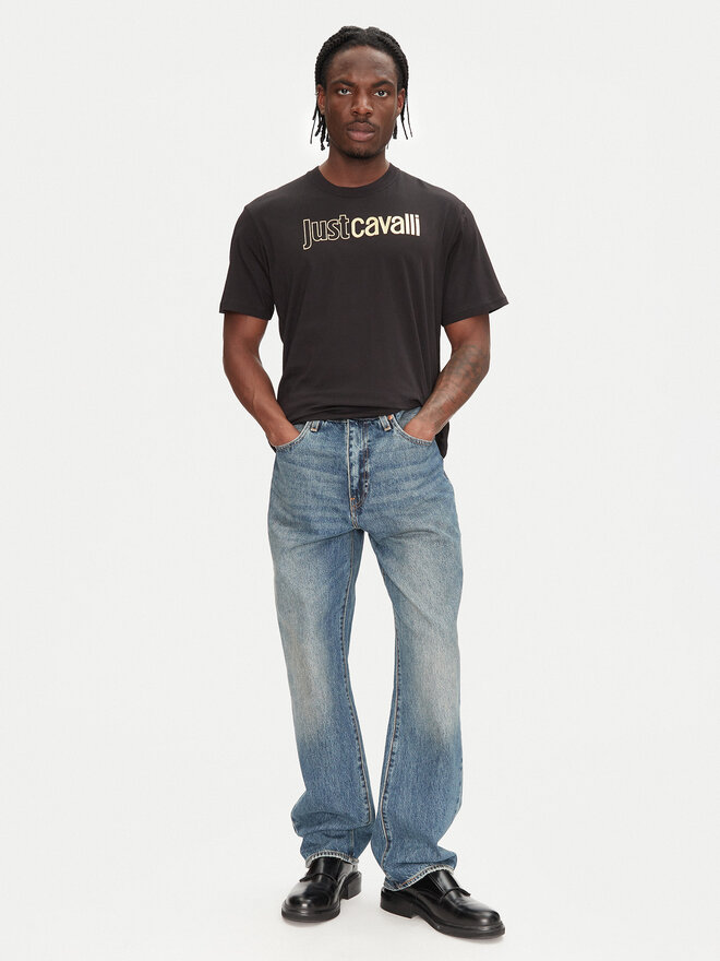 Just Cavalli Just Cavalli T-Shirt 78OAHT16 Schwarz Regular Fit