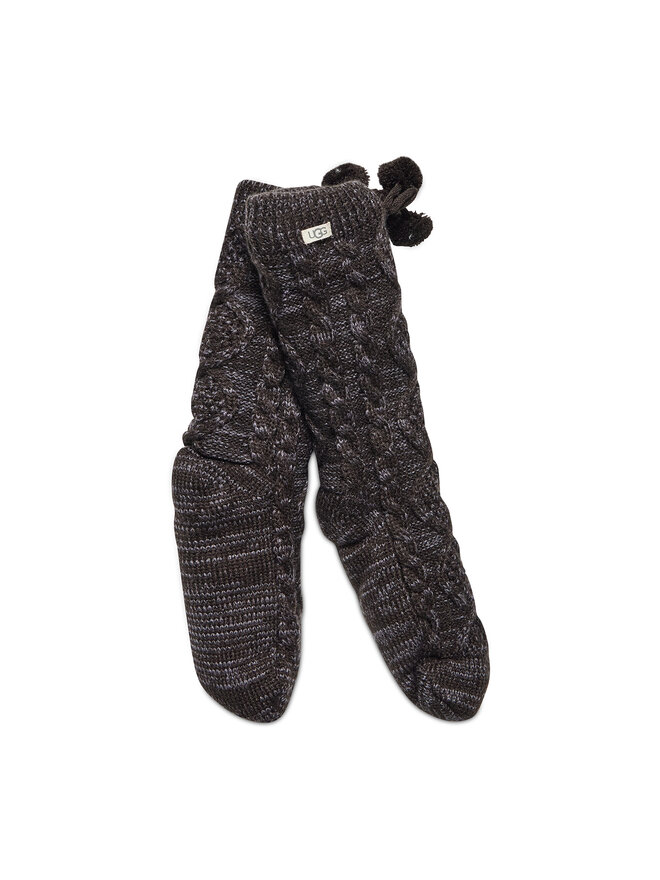 Ugg Lange Socken Ugg W Pom Pom Fleece Lined Crew Sock r.OS 1014837 Schwarz