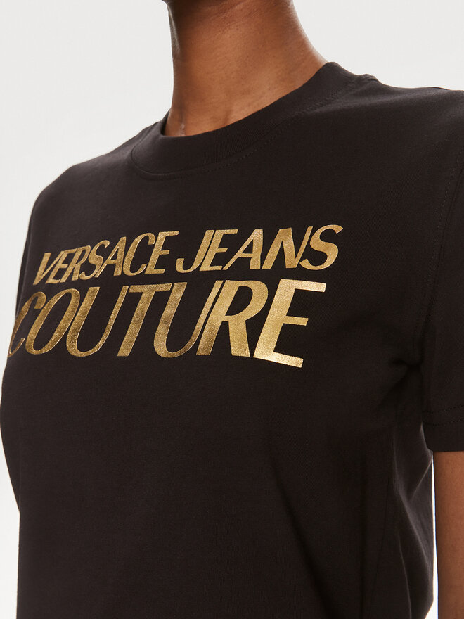 Versace Jeans Couture Versace Jeans Couture Camiseta 76HAHT04 Negro Slim Fit