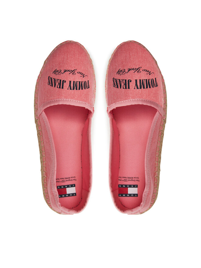Tommy Jeans Espadrile Tommy Jeans Tjw Varsity Espadrille EN0EN02470 Roza