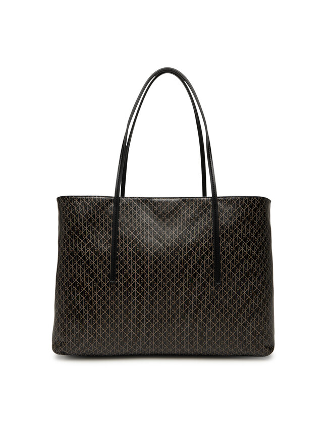 Calvin Klein Handtasche Calvin Klein Emblem Aop Tote W/ Pouch LV04F3266G Schwarz