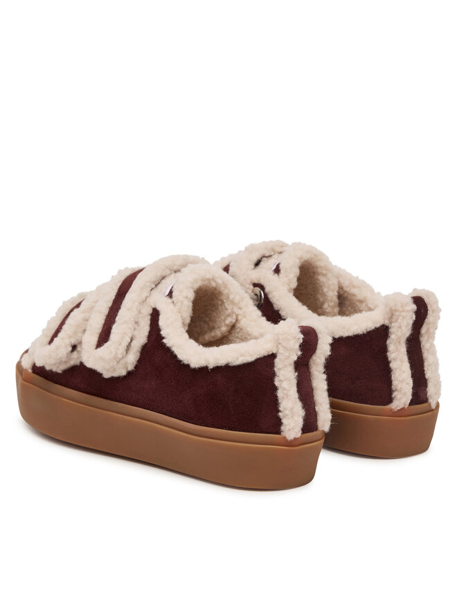 Inuikii Sneakers Inuikii Shearling Low Velcro 1001.001.0231.518 Dunkelrot