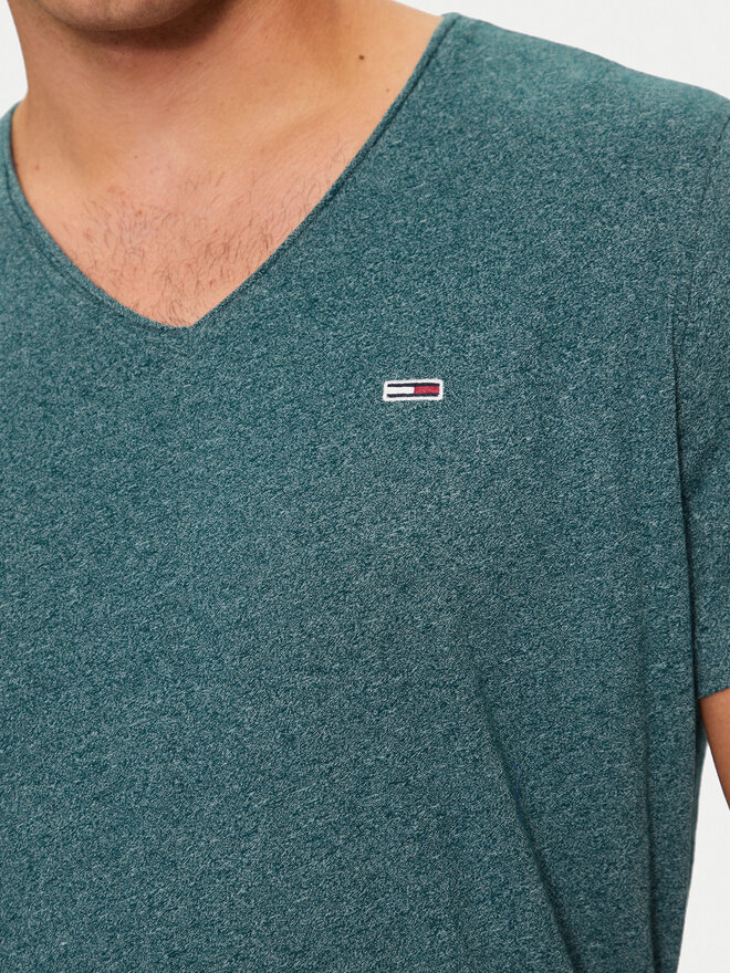 Tommy Jeans Tommy Jeans Camiseta Jaspe DM0DM09587 Verde Slim Fit